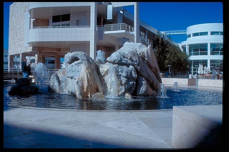 Museum Courtyard,detail view of fountain 