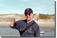 Burf goes clam digging