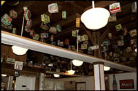 Lunchbox ceiling at the Farina Family Restaurant, Quechee