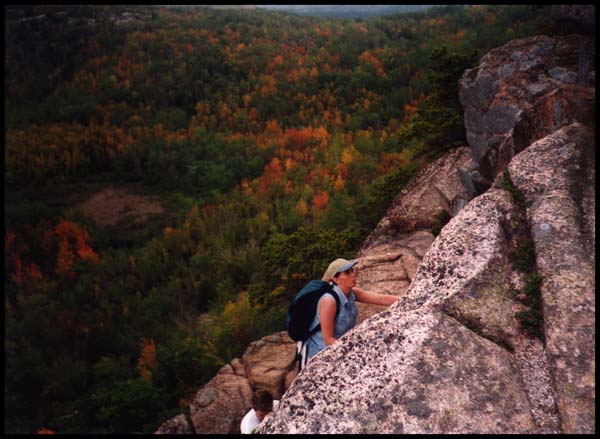 Climbing the Beehive; Photo by J.Galbraith