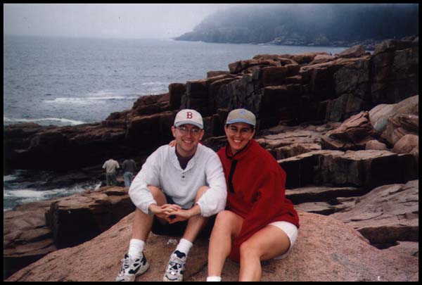 Matthew & Jenn at Thunder Hole; Photo by H.Racine