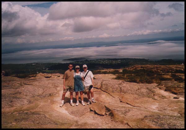 Eric, Jenn & Matthew at Cadillac Mountain; Photo by J.Galbraith